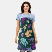 Moderne blumenreiche Schürze (Getragen)
