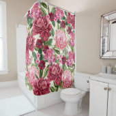 Moderne, blumenrosa Blume Duschvorhang (Beispiel)