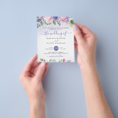 Moderne Blumenrosa Hochzeitseinladung Flyer (Gruppe)