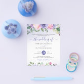 Moderne Blumenrosa Hochzeitseinladung Flyer (Einzeln)