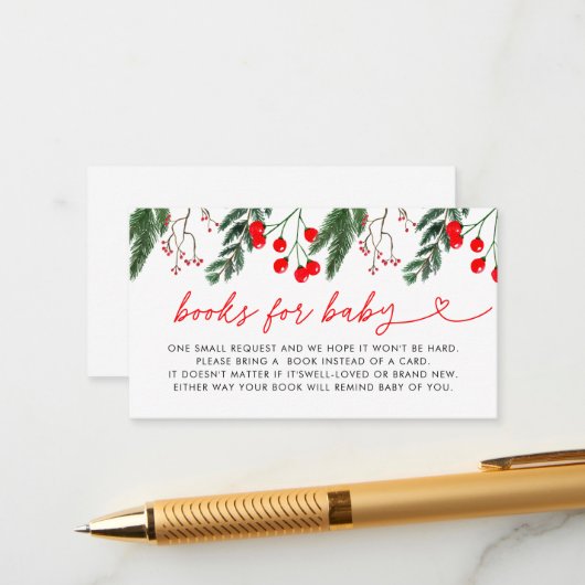 Moderne Blumenschmuck-Babyduschen Begleitkarte (Vorderseite/Rückseite Beispiel)