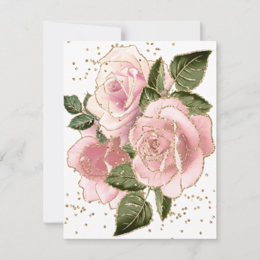 Moderne Blumenschmuckdusche Danke Karte (Rückseite)