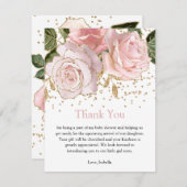 Moderne Blumenschmuckdusche Danke Karte (Vorne/Hinten)