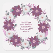 Moderne Blumenschrift Grüße Postage Sticker (Vorderseite)