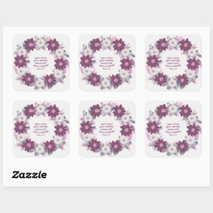 Moderne Blumenschrift Grüße Postage Sticker