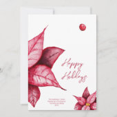 Moderne Blumenwärme Rote Weihnachten (Vorderseite)