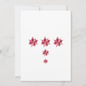 Moderne Blumenwärme Rote Weihnachten (Rückseite)