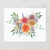 Moderne Blumenwasser Bridal Dusche Einladung (Rückseite)