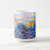 Moderne Blumenwiese Kaffeetasse (Mittel)