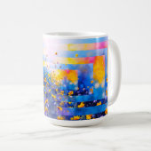 Moderne Blumenwiese Kaffeetasse (VorderseiteRechts)