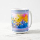Moderne Blumenwiese Kaffeetasse (VorderseiteRechts)