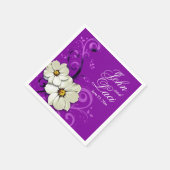 Moderne Blumenwirbelkurse | Violette Serviette (Ecke)