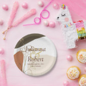 Moderne Blumenzettel-Teller Pappteller (Party)