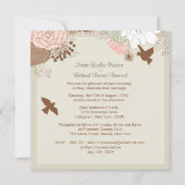 Moderne Blumenzwiebelhochzeit Einladung (Rückseite)