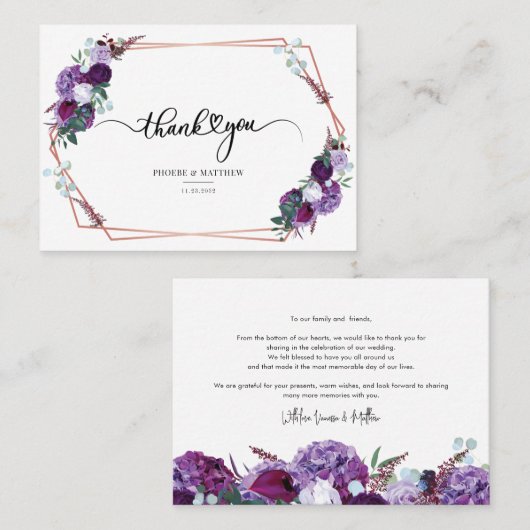 Moderne Blumenzwiebelkur Dankeschön-Karte Visitenkarte (Vorne/Hinten)