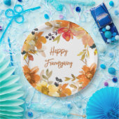 Moderne Blumige Friendsgiving  Pappteller (Party)