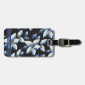 Moderne Blumige Muster Chic Weiblich Stylisch Gepäckanhänger (Vorderseite horizontal)