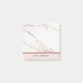 MODERNE, BLUSFRISCHE ROSE GOLD-MÄRBTEXTURE POST-IT KLEBEZETTEL (Vorderseite)