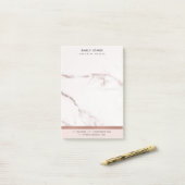MODERNE, BLUSFRISCHE ROSE GOLD-MÄRBTEXTURE POST-IT KLEBEZETTEL (Auf Schreibtisch)