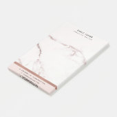 MODERNE, BLUSFRISCHE ROSE GOLD-MÄRBTEXTURE POST-IT KLEBEZETTEL (angewinkelt)