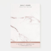 MODERNE, BLUSFRISCHE ROSE GOLD-MÄRBTEXTURE POST-IT KLEBEZETTEL (Vorderseite)