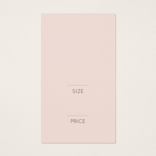 Moderne Blush Bekleidung Preis mit Logo (Rückseite)