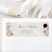 Moderne Blush Bloral | Aquarellfarbene Rücksendead (Insitu)