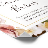 Moderne Blush Bloral | Diese Kerze bröckelt Zeiche Poster (Ecke)