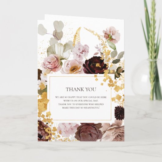 Moderne Blush Bloral | Geflochtenes Hochzeitsprogr Programm (Rückseite)