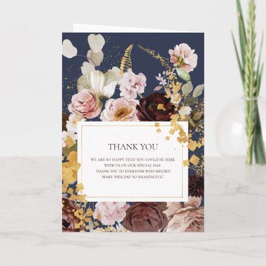 Moderne Blush Bloral | Hochzeitsmarsch Programm (Rückseite)