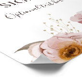 Moderne Blush Bloral | Karten und Geschenke nach M Poster (Ecke)