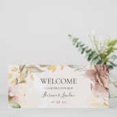 Moderne Blush Bloral | Kopfzeile der Marmorsitzkar (Stehend Vorderseite)