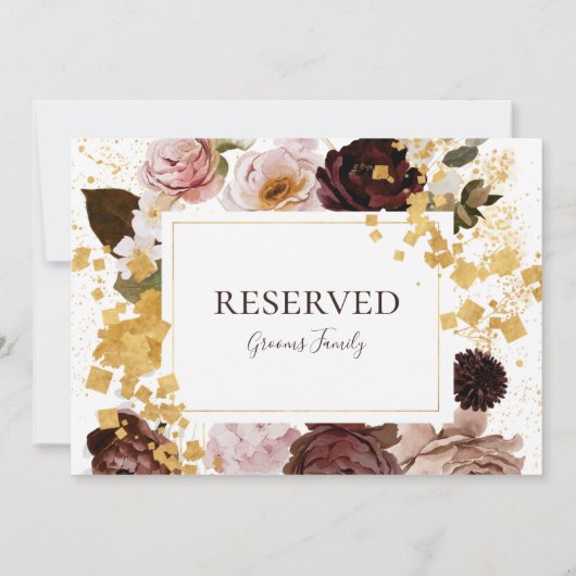 Moderne Blush Bloral | Reserviertes Zeichen (Rückseite)