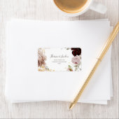 Moderne Blush Bloral | RSVP-Adressenkennzeichen fü Adressaufkleber (Insitu)