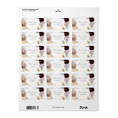 Moderne Blush Bloral | RSVP-Adressenkennzeichen fü Adressaufkleber (Vorne)