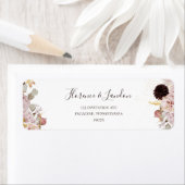 Moderne Blush Bloral | Rücksendeadresse (Insitu)