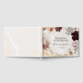 Moderne Blush Bloral | Wasserfarbenhochzeit Gästebuch (Voll)