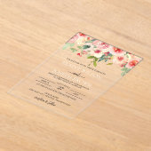 Moderne Blush-Blues-Hochzeit Acryleinladungen (Ablage )