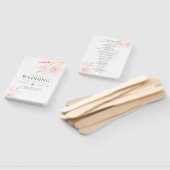 Moderne Blush Blume Hochzeitsprogramm Handfan Fächer (Non-assembled)
