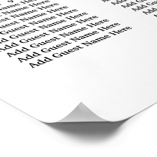 Moderne Blush-Blume Hochzeitstabelle Poster (Ecke)