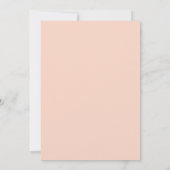 Moderne Blush Boho Bloral Bridal Dusche Einladung (Rückseite)