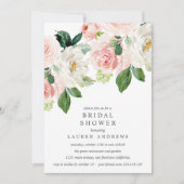 Moderne Blush Bouquet Brautparty Pink Wedding Einladung (Vorderseite)