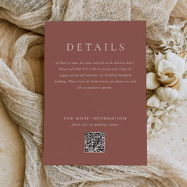 Moderne Blush Brown Monogram Earth Tone Wedding Begleitkarte