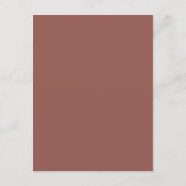Moderne Blush Brown Monogram Earth Tone Wedding Begleitkarte (Rückseite)