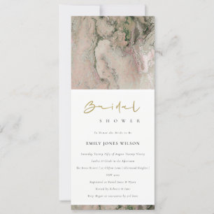 MODERNE BLUSH DUSKY ROSE GOLD AGATE BRAUTPARTY EINLADUNG