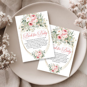 Moderne Blush Floral Grün Buchanfragekarte Begleitkarte