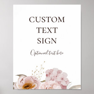 Moderne Blush Floral   Karten und Geschenke nach M Poster