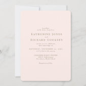 Moderne Blush & Gold Rounded Glam Wedding Einladung (Vorderseite)