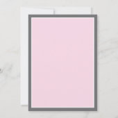 Moderne Blush Hochzeit Einladung (Rückseite)