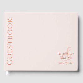 Moderne Blush-Hochzeit Gästebuch